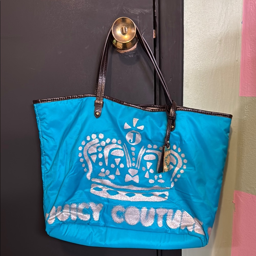 Juicy Couture Blue Nylon Tote Bag